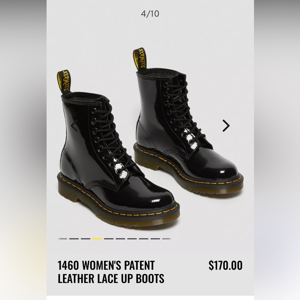 Doc Marten 1460 Women’s Patent Leather Lace Up Boots Size 8